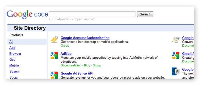 Google API Directory