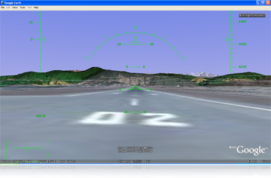 Google Earth flight simulator