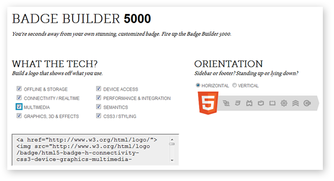 HTML5 Badge Builder
