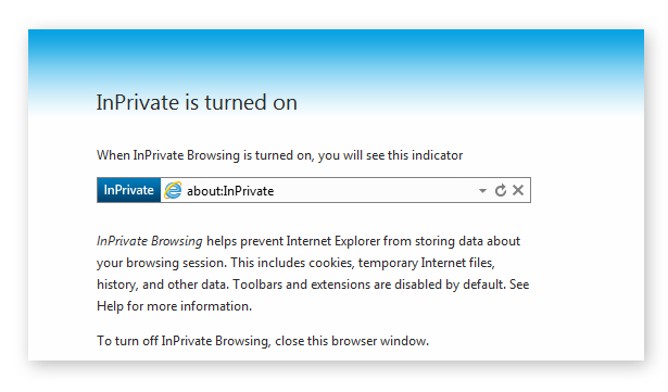 InPrivate Internet Explorer 9